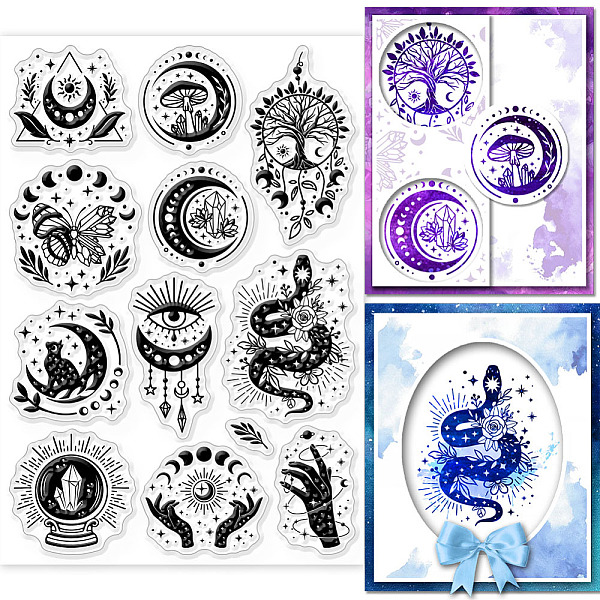 

PandaHall Custom PVC Plastic Clear Stamps, for DIY Scrapbooking, Photo Album Decorative, Cards Making, Mixed Shapes, 160x110x3mm Plastic...