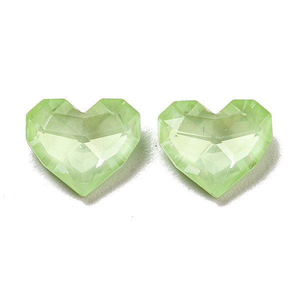 

PandaHall Glass Rhinestone Cabochons, Point Back & Back Plated, Faceted, Heart, Chrysolite, 8.5x10x4mm Glass Rhinestone Heart Green