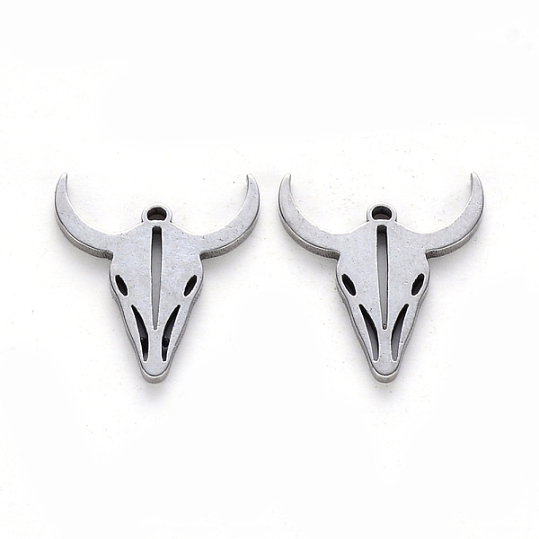 

PandaHall 304 Stainless Steel Charms, Laser Cut, Cow Head, Stainless Steel Color, 15x13x1mm, Hole: 0.9mm 304 Stainless Steel Other Animal