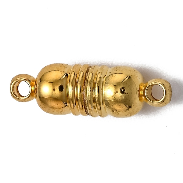 

PandaHall Brass Magnetic Clasps with Loops, Oval, Golden, 18x6mm, Hole: 1.6mm Brass Oval