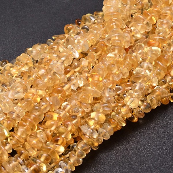 Citrine Naturelle Perles De Puce Brins