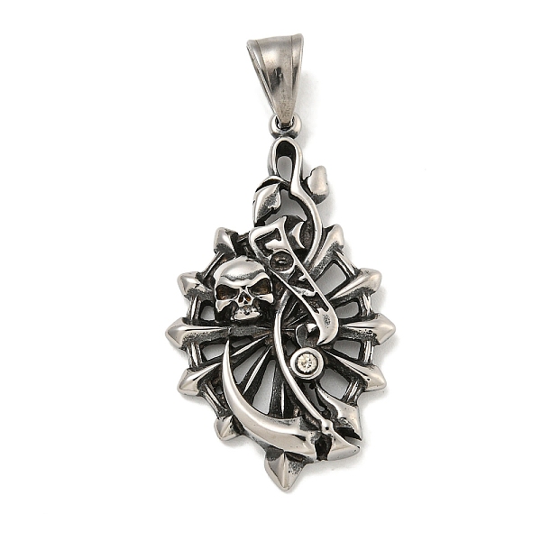 

PandaHall 316 Surgical Stainless Steel Pendants, Skull with Word Love Charm, Antique Silver, 42x24.5x5mm, Hole: 7x5mm 316 Surgical Stainless...