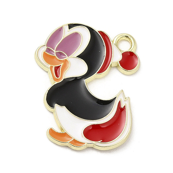 Light Gold Plated Alloy Enamel Pendants