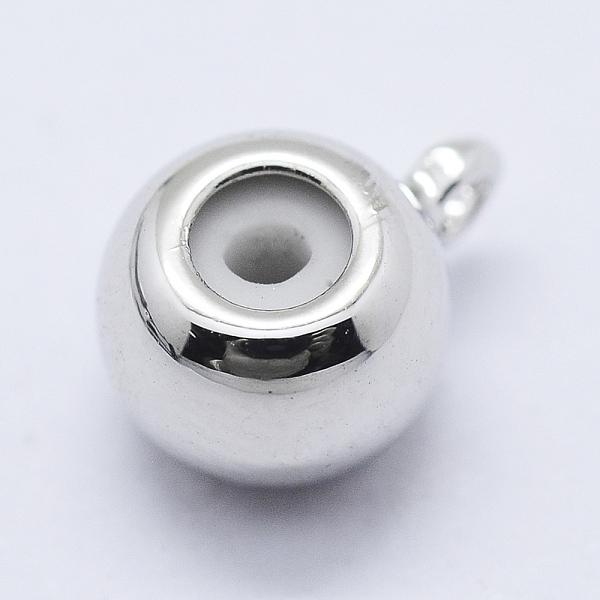 

PandaHall Brass Tube Bails, Loop Bails, with Rubber, Rondelle, Bail Beads, Slider Stopper Beads, Platinum, 8x6x4.5mm, Hole: 1mm, 2mm inner...