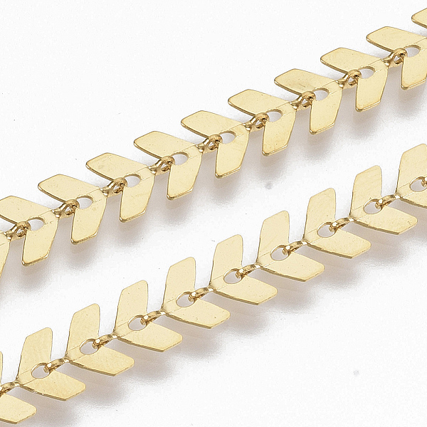 

PandaHall Vacuum Plating 304 Stainless Steel Cobs Chains, Soldered, Golden, 6.5x6x0.3mm, about 39.37 inch(1m)/strand 304 Stainless Steel