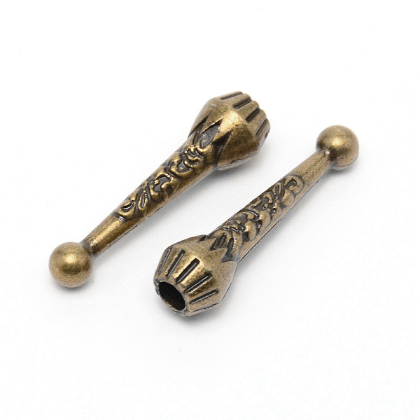 

PandaHall Alloy Cord Ends, Microphone, Antique Bronze, 32.5x9mm, Inner Diameter: 4mm Alloy