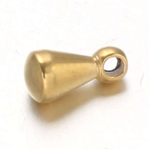 

PandaHall Ion Plating(IP) 304 Stainless Steel Charms, Chain Extender Drop, Teardrop, Golden, 9x5mm, Hole: 1mm 304 Stainless Steel Teardrop
