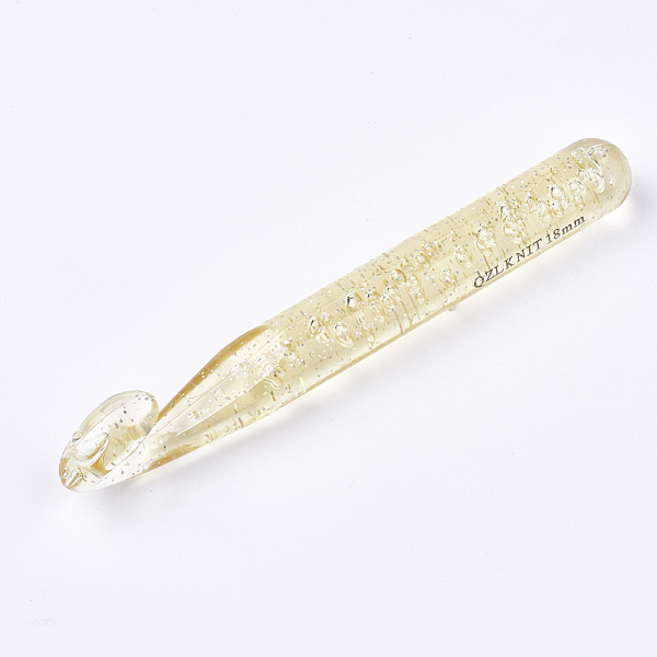 

PandaHall Plastic Crochet Hooks, Pale Goldenrod, 152x18mm, Pin: 18mm Plastic