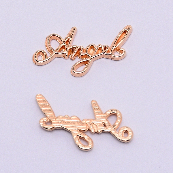 

PandaHall Alloy Cabochons, Word Angel, Golden, 11x21x1.5mm Alloy Word