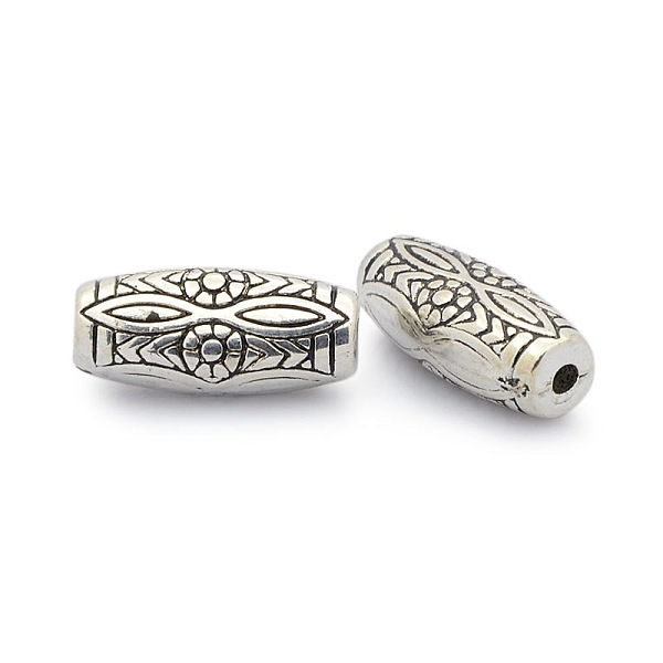 

PandaHall CCB Plastic Carved Beads, Drum, Antique Silver, 25x11x8.5mm, Hole: 3mm Plastic Drum