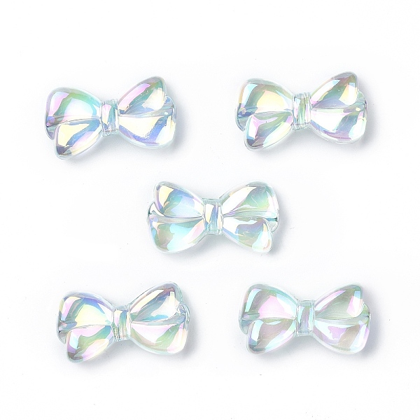 

PandaHall UV Plating Rainbow Iridescent Acrylic Beads, Bowknot, Mixed Color, 29x16x7mm, Hole: 2.8mm Acrylic Bowknot Multicolor