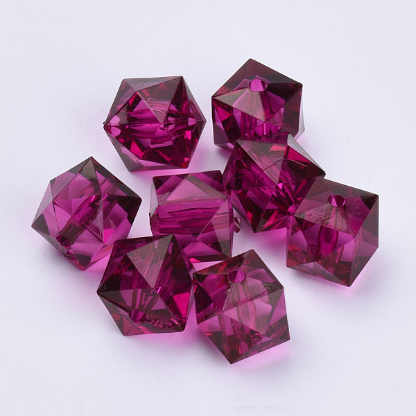

PandaHall Transparent Acrylic Beads, Faceted, Cube, Purple, 10x10x8mm, Hole: 1.5mm Acrylic Cube Purple