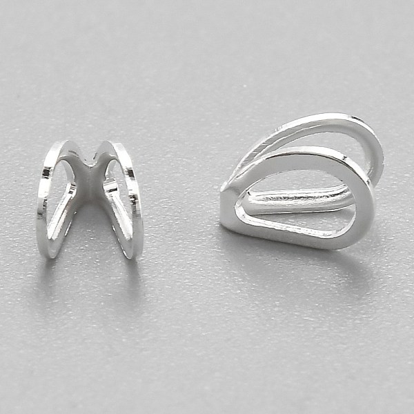 

PandaHall 304 Stainless Steel Pendant Bails, Teardrop, Silver, 5.5x4x3mm, Hole: 2.5x3mm 304 Stainless Steel