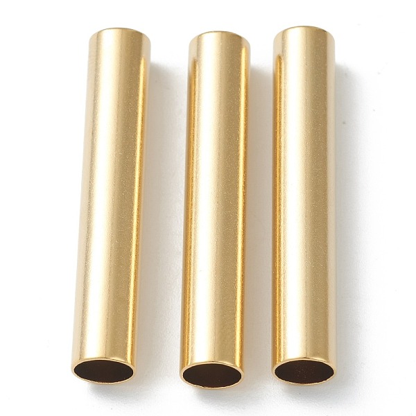 

PandaHall Brass Tube Beads, Long-Lasting Plated, Tube, Real 24K Gold Plated, 35x6mm, Hole: 5mm Brass Tube