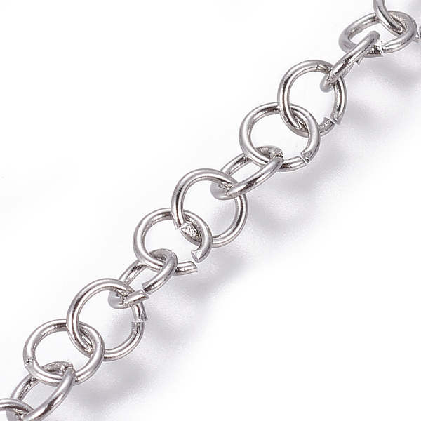 

PandaHall 304 Stainless Steel Rolo Chains, Belcher Chain, Unwelded, Stainless Steel Color, 5mm, Links: 5x0.8mm 304 Stainless Steel