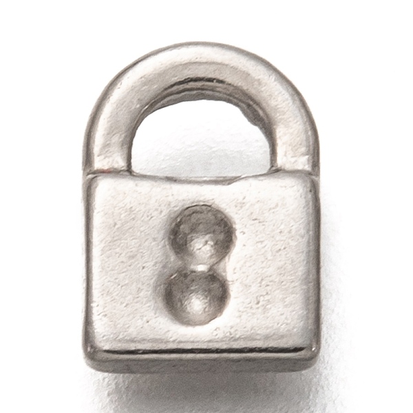 

PandaHall 304 Stainless Steel Pendants, Lock, Stainless Steel Color, 8.5x5.5x1.5mm, Hole: 2x3mm 304 Stainless Steel Lock