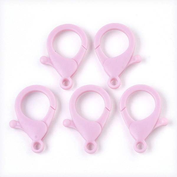 

PandaHall Plastic Lobster Claw Clasps, Pink, 35x24.5x6mm, Hole: 3mm Plastic Others Pink