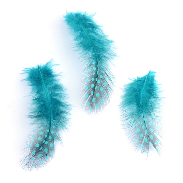 

PandaHall Chicken Feather Costume Accessories, Dyed, Dark Turquoise, 65~135x25~45mm Feather Feather Cyan