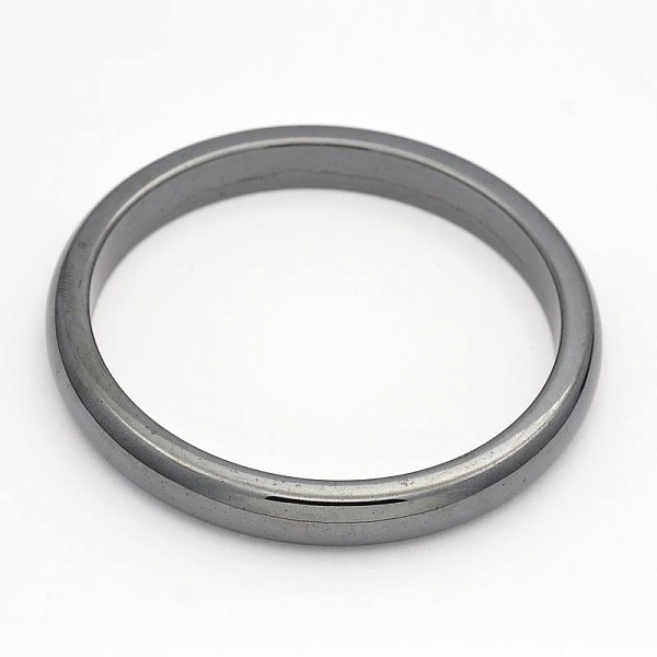

PandaHall Magnetic Synthetic Hematite Bangles, Hematite, 57~62mm Hematite