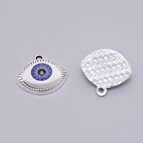 

PandaHall Alloy Enamel Pendants, Eye, Cadmium Free & Lead Free, Texture Back, Antique Silver, 20x22x8mm, Hole: 1.8mm Alloy+Enamel Eye