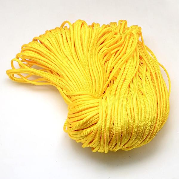 

PandaHall 7 Inner Cores Polyester & Spandex Cord Ropes, Solid Color, for Rope Bracelets Making, Gold, 4~5mm, about 109.36 yards(100m)/bundle...