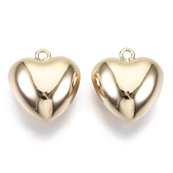 

PandaHall Brass Pendants, Nickel Free, Heart, Real 18K Gold Plated, 20~22x18x10mm, Hole: 2mm Brass Heart