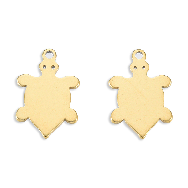

PandaHall Ion Plating(IP) 201 Stainless Steel Charms, Turtle, Real 18K Gold Plated, 15x10x1mm, Hole: 1.2mm 201 Stainless Steel Other Animal