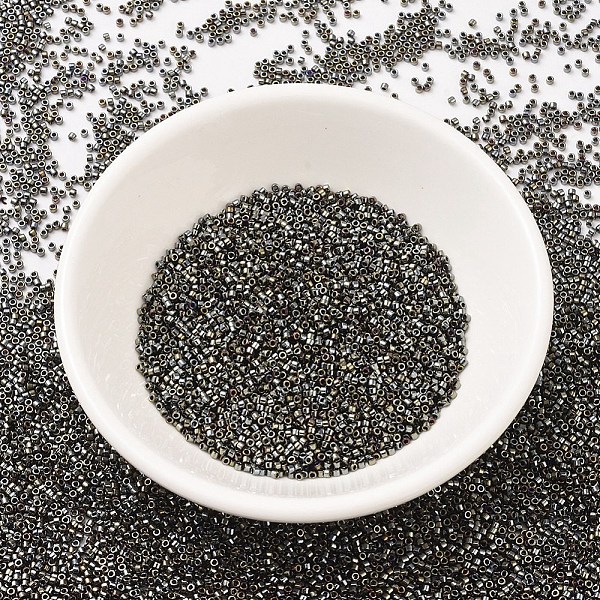 

PandaHall MIYUKI Delica Beads, Cylinder, Japanese Seed Beads, 11/0, (DB0026) Metallic Steel Iris, 1.3x1.6mm, Hole: 0.8mm, about 2000pcs/10g..., Gray