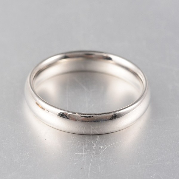 

PandaHall 304 Stainless Steel Plain Band Rings, Stainless Steel Color, US Size 11(20.6mm) 304 Stainless Steel
