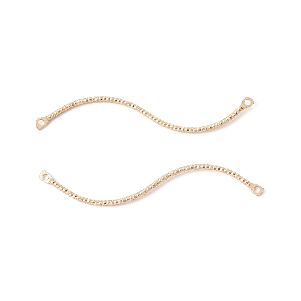 

PandaHall Rack Plating Brass Connector Charms, Long-Lasting Plated, Cadmium Free & Lead Free, S-Shapes, Real 14K Gold Plated, 39x7x1mm, Hole...
