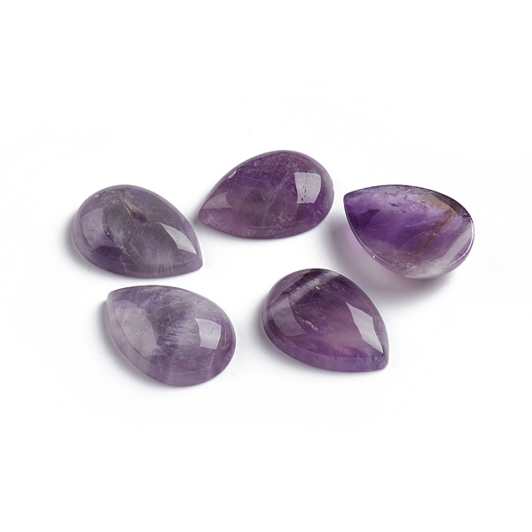 

PandaHall Natural Amethyst Cabochons, Teardrop, 25x18x6.5mm Amethyst Teardrop