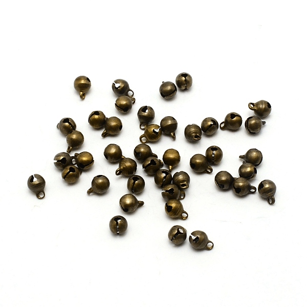 

PandaHall Brass Pendants, Bell, Antique Bronze, 8x6mm, Hole: 1.5mm Brass Bell
