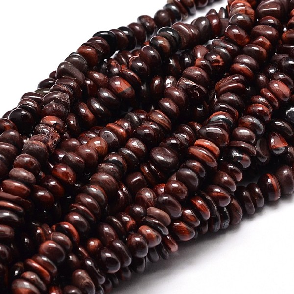 

PandaHall Natural Tiger Eye Chip Beads Strands, Dyed & Heated, 4~14x4~12mm, Hole: 1mm, about 15.3 inch~16.1 inch Tiger Eye Chip