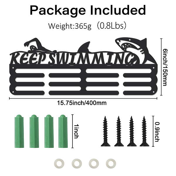 Superdant キープ水泳メダルハンガーディスプレイラックシェイク面白いメダルホルダー鉄フックフレームリボン壁掛け賞ホルダー 60 + 水泳競技金属メダルハンガー