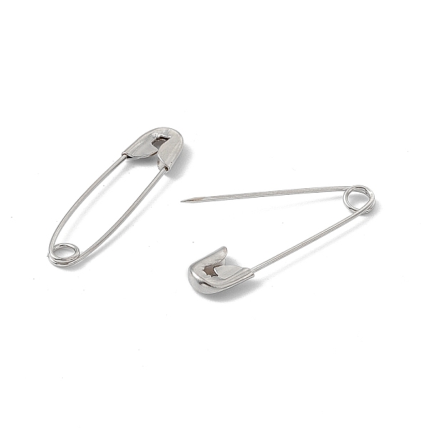 

PandaHall Iron Safety Pins, Platinum, 25.5x6mm, Hole: 2mm Iron