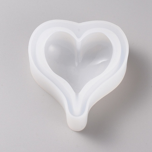 

PandaHall Silicone Molds, Resin Casting Molds, For UV Resin, Epoxy Resin Jewelry Making, Heart, White, 75x70x26mm, Inner Diameter: 39x47mm...