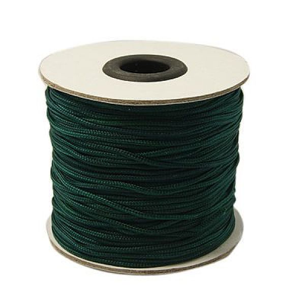 

PandaHall Nylon Thread, Dark Green, 1.5mm, about 100yards/roll Nylon