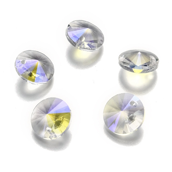 

PandaHall Glass Charms, Faceted, Cone, Clear, 14x7mm, Hole: 1mm Glass Cone Clear