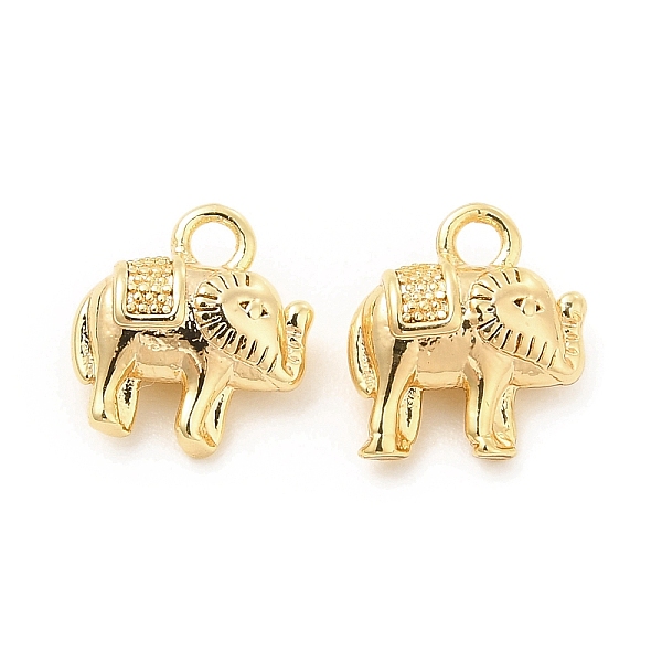 

PandaHall Brass Charms, Elephant Charm, Real 18K Gold Plated, 9x8x4mm, Hole: 1.5mm Brass Elephant