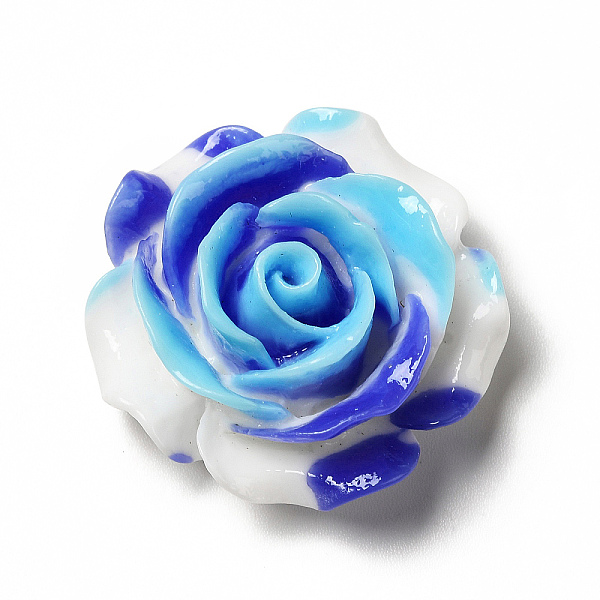 

PandaHall Gradient Color Opaque Resin Cabochons, Flower, Midnight Blue, 28x28x12mm Resin Flower