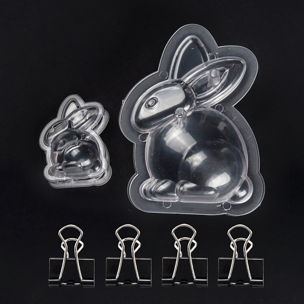 

PandaHall Food Grade Plastic Molds, Fondant Molds, with Iron Bench Holdfasts, Bakeware Tools, For DIY Cake Decoration, Chocolate, Candy Mold..., Clear