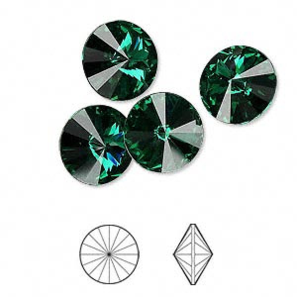 

PandaHall Austrian Crystal Rhinestone Cabochons, Crystal Passions, Foil Back, Faceted Rivoli, 1122, 205_Emerald, 8.164~8.421mm Austrian..., Green