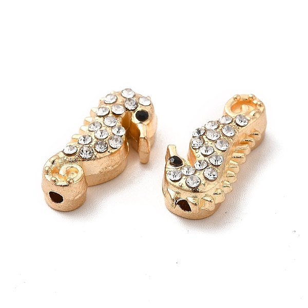 

PandaHall Alloy Crystal Rhinestone Beads, Sea Horse Shape, Golden, 18x9x5.5mm, Hole: 1.6mm Alloy+Rhinestone Sea Horse