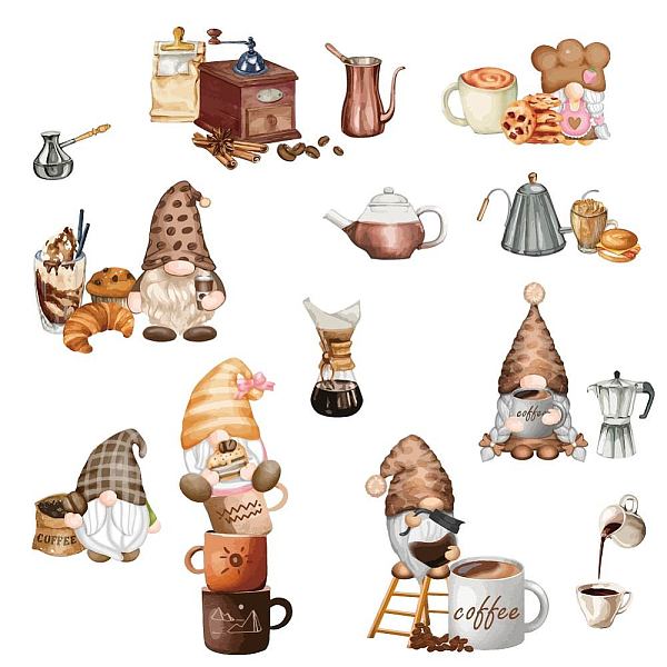 

PandaHall PVC Wall Stickers, Wall Decoration, Gnome, 980x390mm, 2 sheets/set PVC Gnome