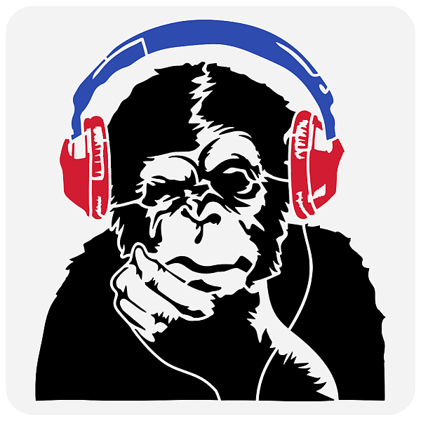 

PandaHall PET Hollow Out Drawing Painting Stencils, for DIY Scrapbook, Photo Album, Orangutan, 30x30cm Plastic Orangutan