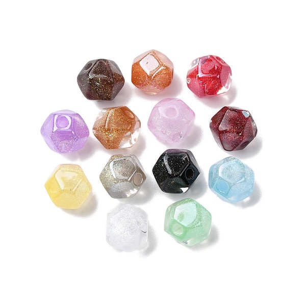 Perlas reactivas a los rayos UV de resina transparente