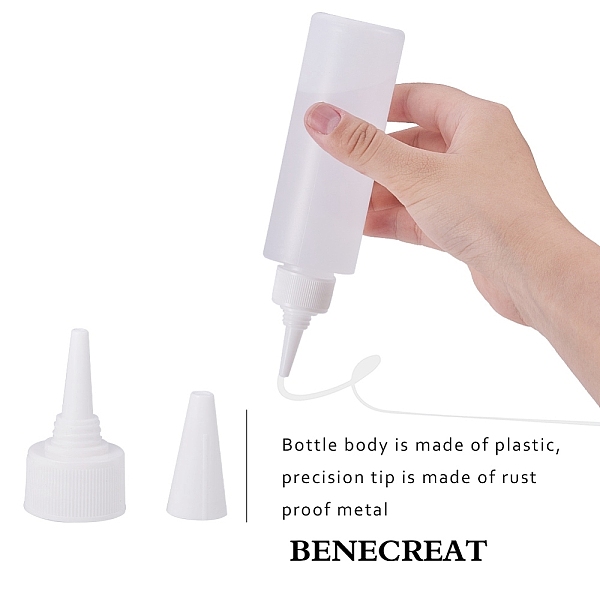 

PandaHall 120ml Plastic Glue Bottles, Clear, 12.5x4.2cm, capacity: 120ml Plastic Clear