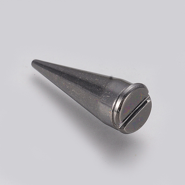 

PandaHall Brass Rivets, Rivets, For Punk Jewelry, Cone, Matte Gunmetal Color, 21x7mm Brass Cone