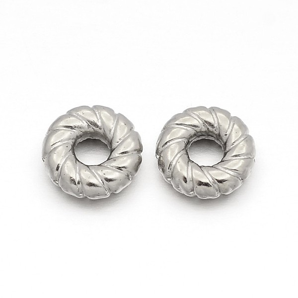 

PandaHall CCB Plastic Donut Beads, Platinum, 8x3mm, Hole: 3mm Plastic Donut