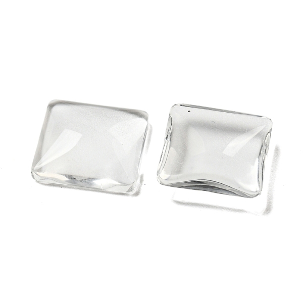 

PandaHall Transparent Glass Square Cabochons, Clear, 14x14x4mm Glass Square Clear